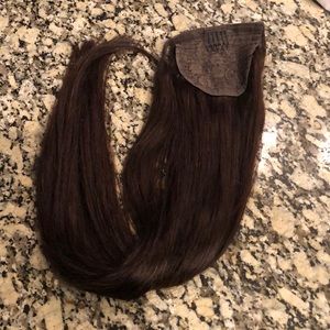 Medium brown human hair pony tail